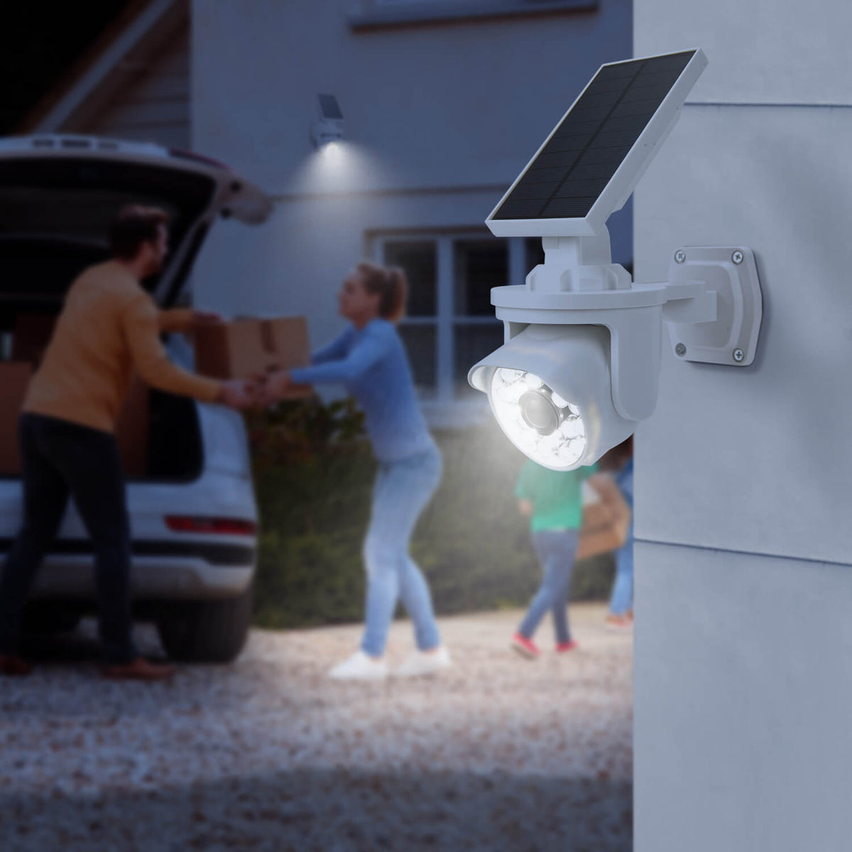 Bright 1800 Lumens 18 LED Solar Motion Sensor Light Outdoor JACKYLED