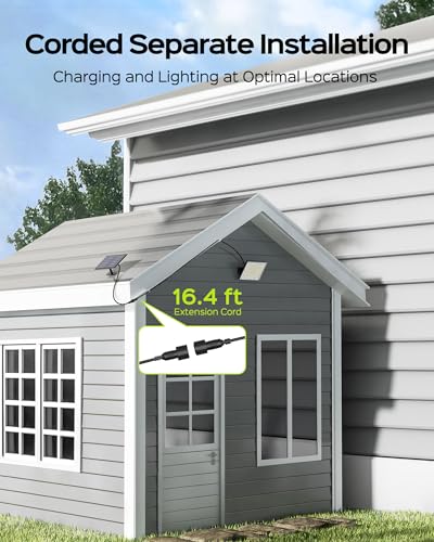 JACKYLED Solar Lights Outdoor Waterproof, Motion Sensor Flood Light 113 LED Bright Cool White Dusk to Dawn Solar Powered Outdoor Lights for Backyard Porch Garden Patio Garage (3 Pack)