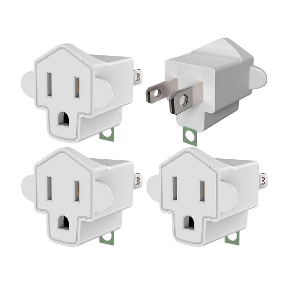 3 Prong to 2 Prong Outlet Adapter Heavy Duty
