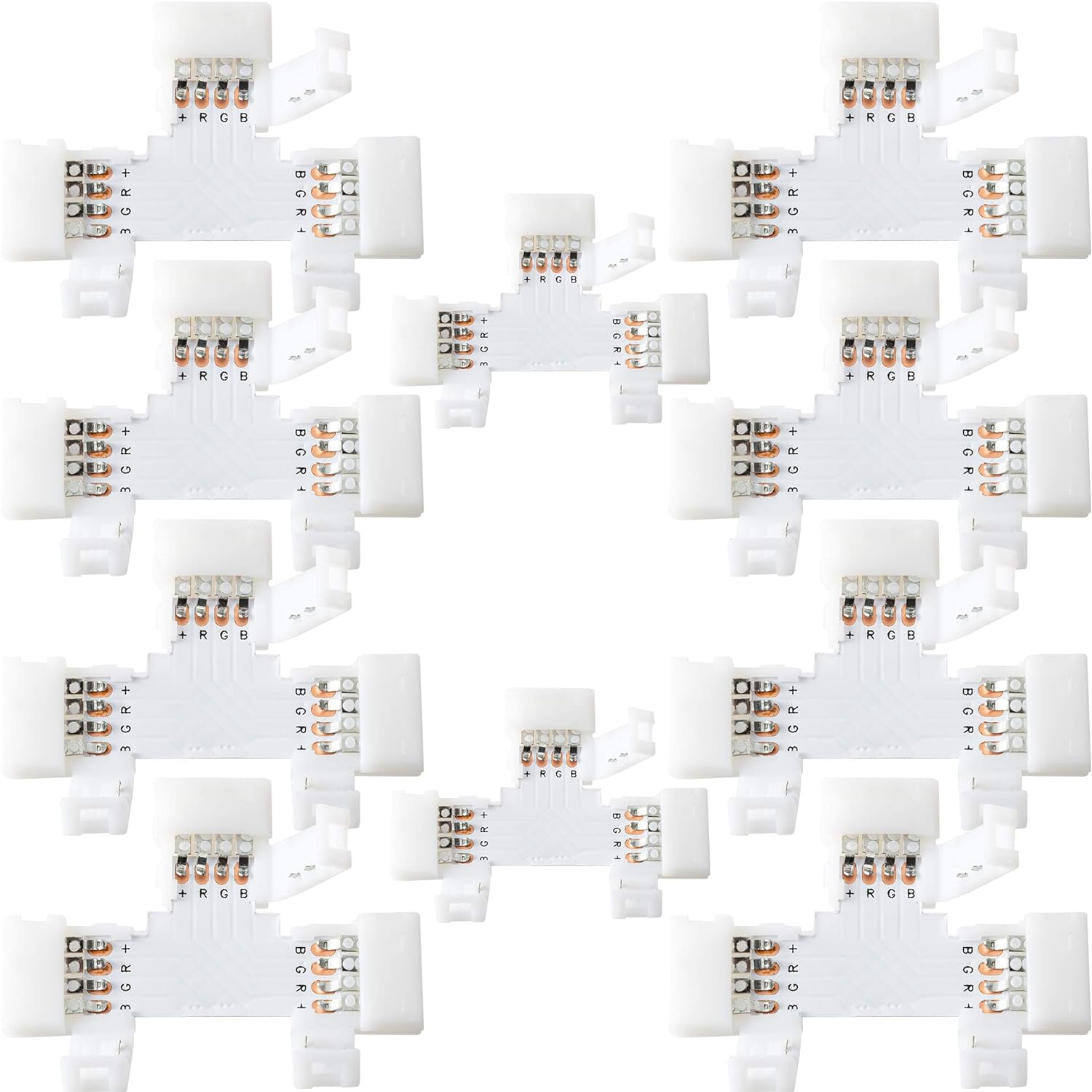 T Shape 4 Pins Connector 10-Pack