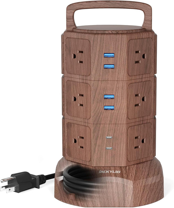 JACKYLED Power Strip Tower Surge Protector