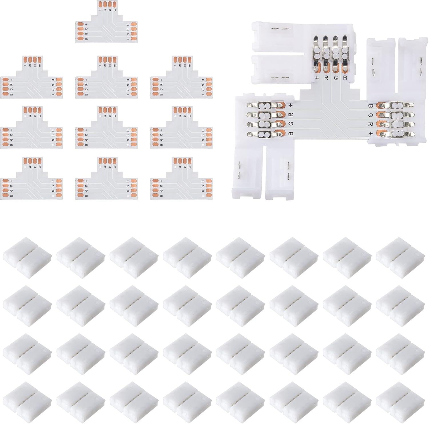 T Shape 4 Pins Connector 10-Pack