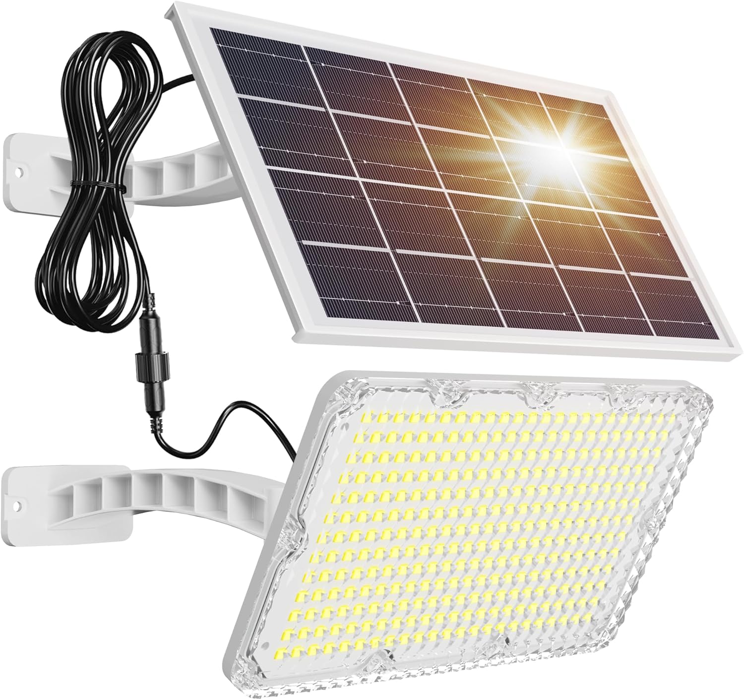 1000 Lumen 299-LED Solar Dusk to Dawn Light IP65