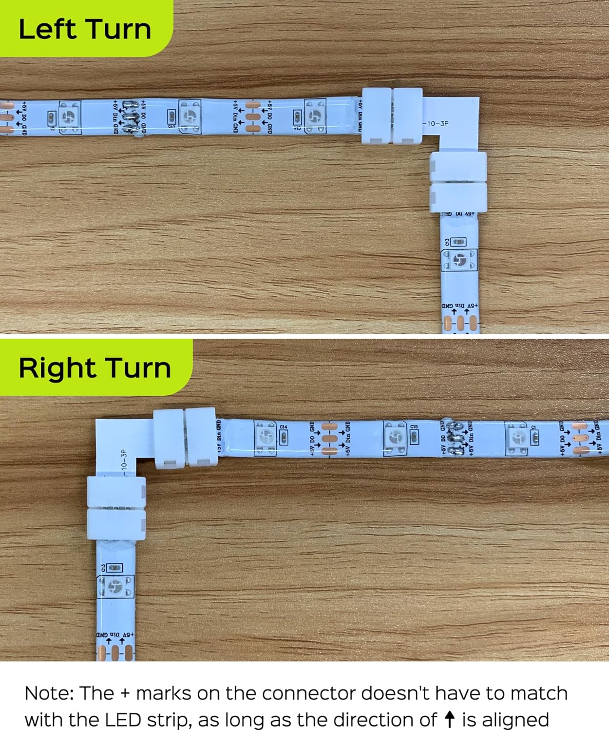 30 Pcs 3-Pin LED Connectors