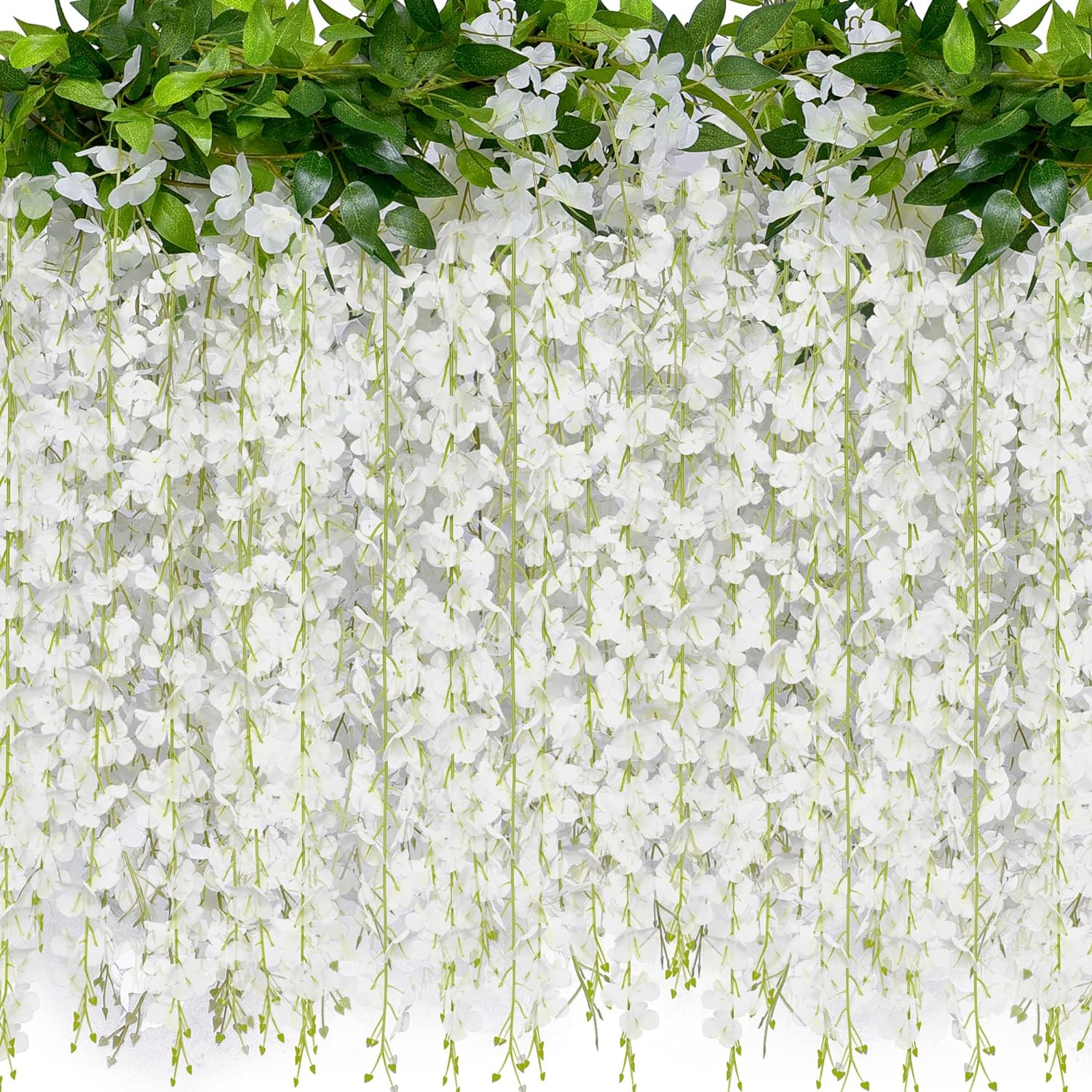 10x4 Branches Wisteria Hanging Flowers 6 Feet Artificial