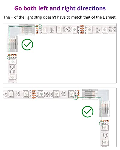 L Shape LED Connectors 4-Pin