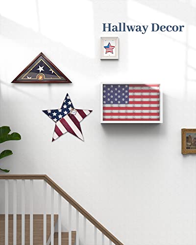 Patriotic Decorations American Flag Framed Light Wall Decor