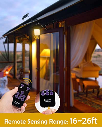 Warm White Solar Pendant Lights with Remote Control