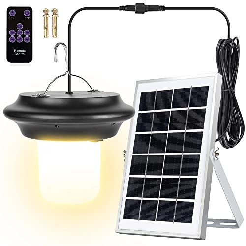 Warm White Solar Pendant Lights with Remote Control
