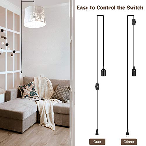 Extension Hanging Lantern Cord Cable UL 12ft 360W 1-2 Pack