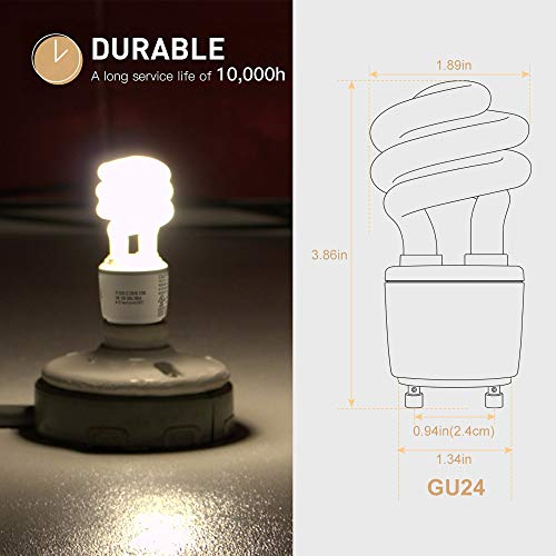 UL-Listed 13w Gu24 CFL Light Bulbs 2700k Warm White