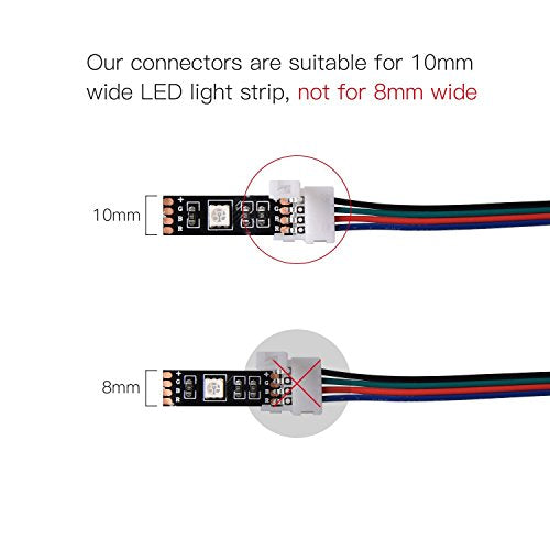 RGB 5050 3528 LED RGB Light Strip Connector 10-Pack