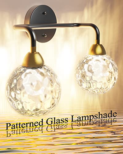 Textured Glass Bathroom Light Fixtures Ripple Pattern Glass