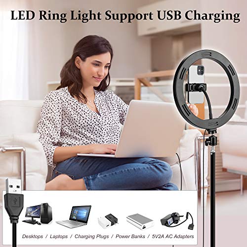 10" Selfie Ring Light Dimmable with 3 Light Modes (Light Ring Only)