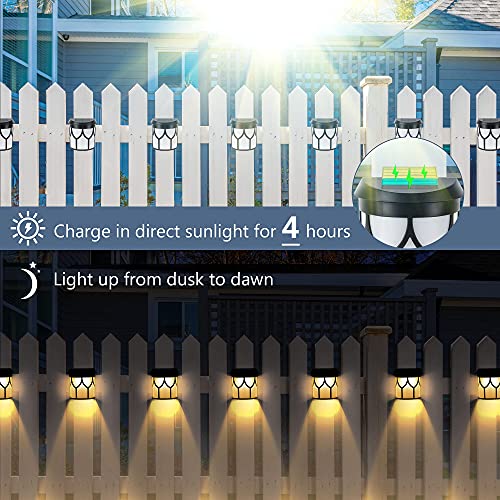 6 Pack Solar LED Fence Lights Outdoor RGB Color Changing Lights