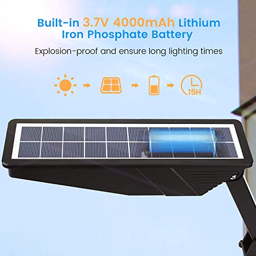4000mAh Solar Lights Outdoor with Remote JACKYLED 1-2 Pack