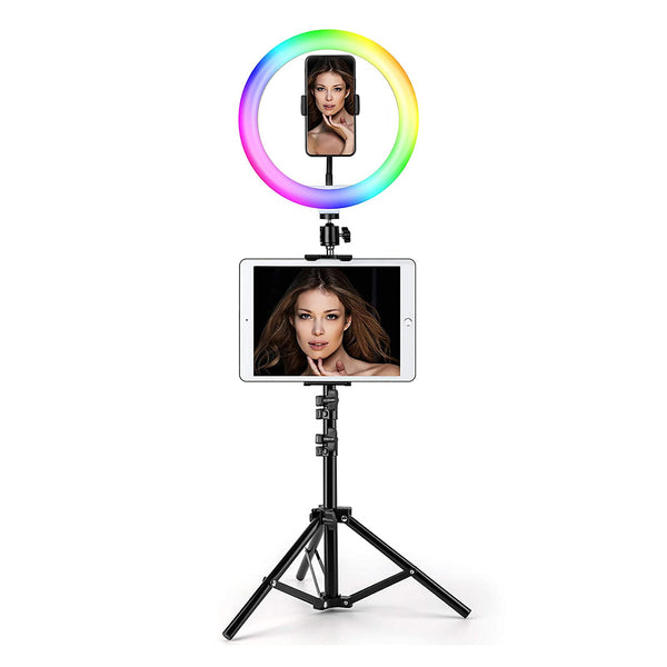 10" RGB Selfie Ring Light with Tripod Stand & Phone Holder