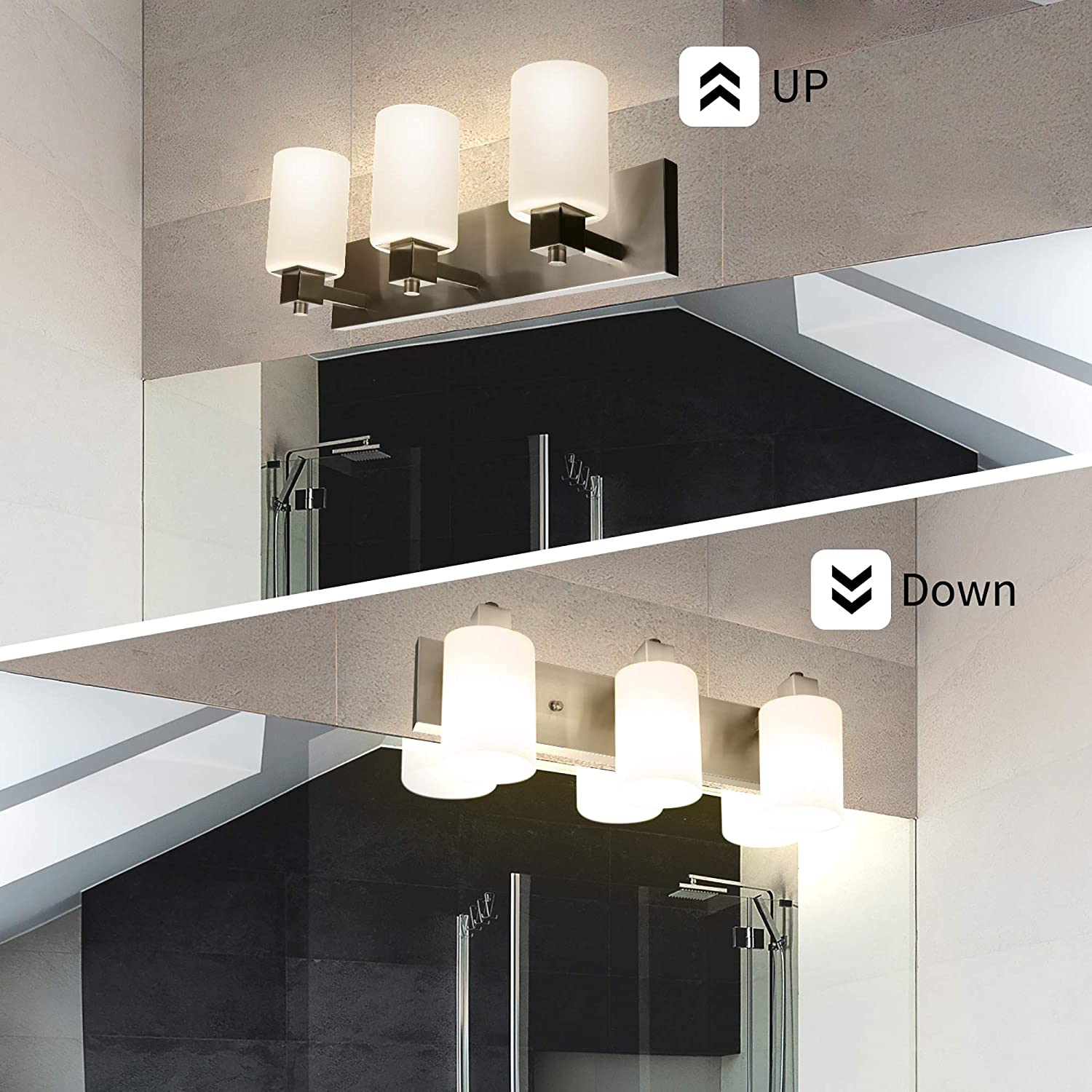 UL-Listed 3 Light Bathroom Vanity Light Fixture